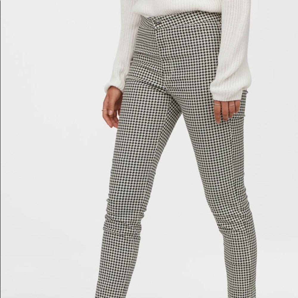 H&M Houndstooth Pants high rise